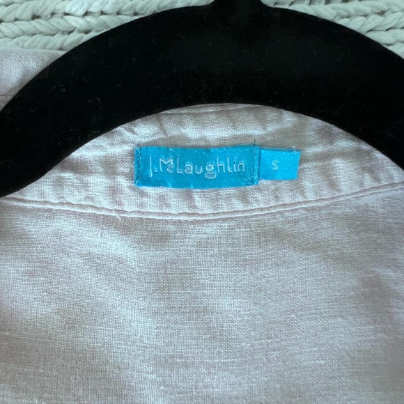 J. McLaughlin size small pink linen button up $188 - Picture 4 of 6